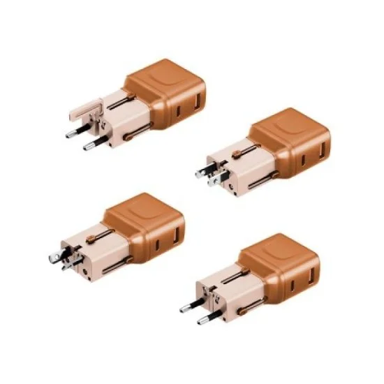 Energea Travelgo 1-Port Usb-C & 1-Port Usb-A 35W Travel Adapter - Orange
